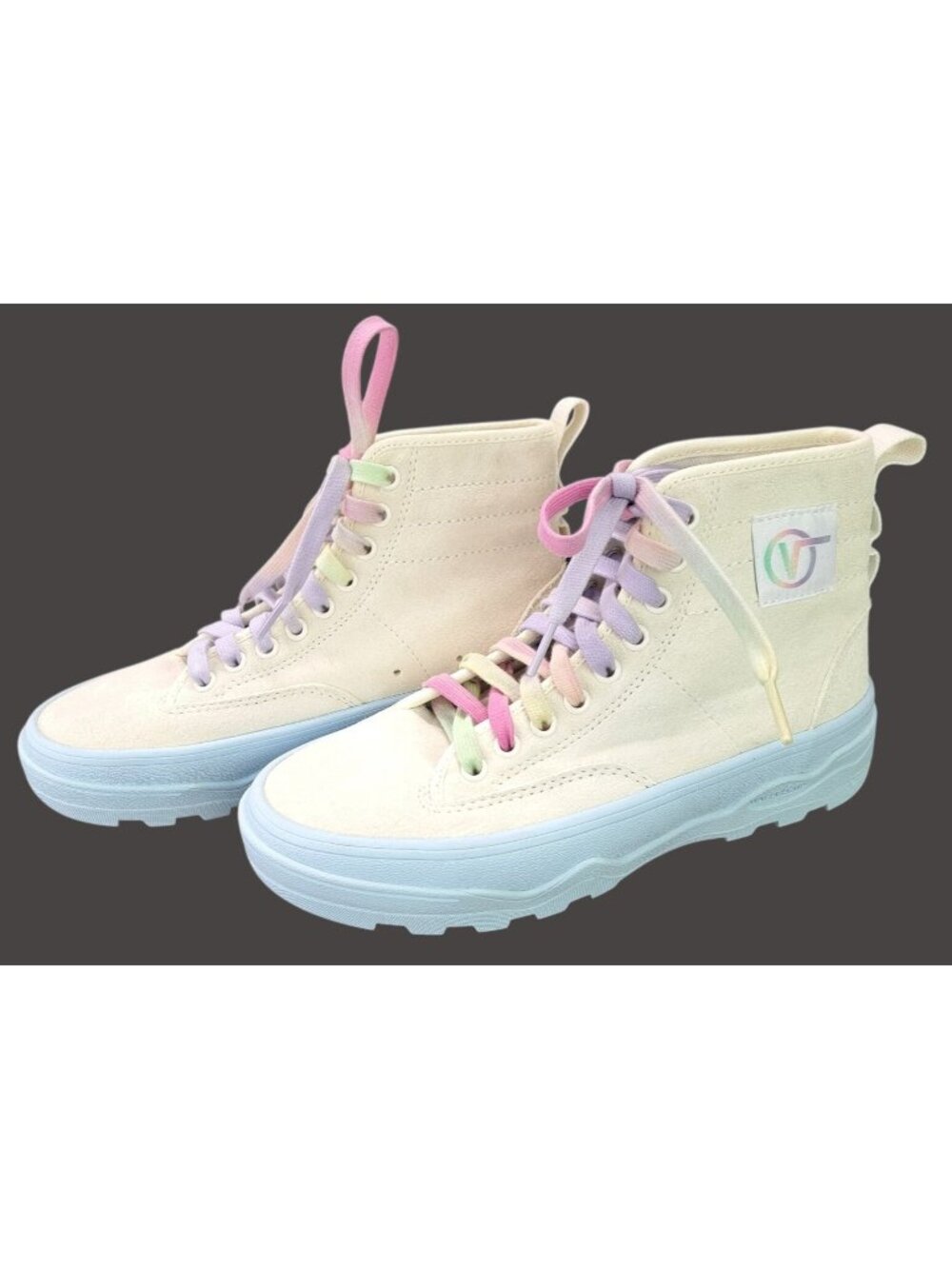 Vans Sentry Waffle Cup Pastel Pop High-Top Sneaker Women Size 7 Suede Leather